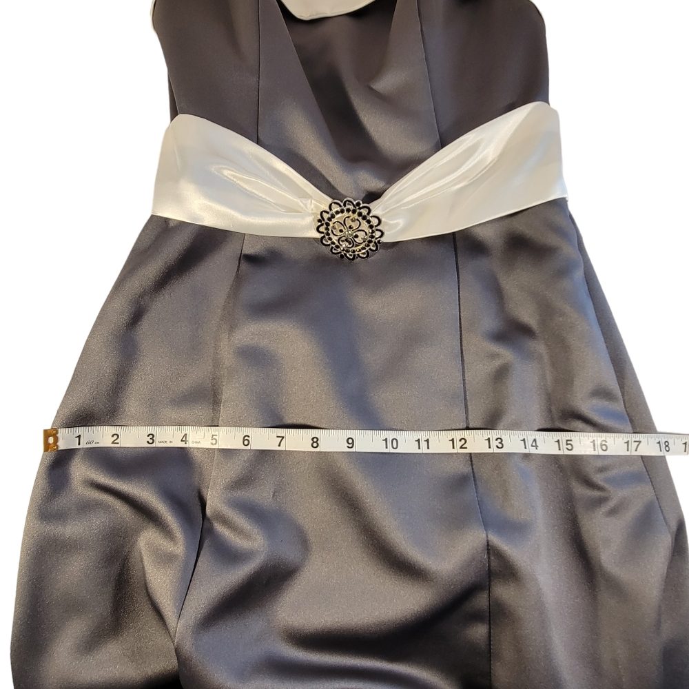Alfred Angelo Slate Gray Prom Formal Night Gown Bell Dress See Measurements - Picture 16 of 16